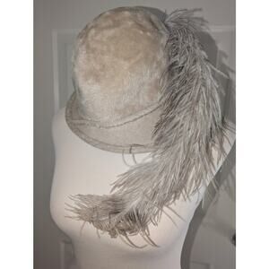 Miss Margo Grenadier Western Germany Faux Fur Felt Feather Hat